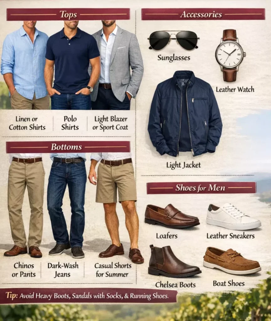 What Men Should Wear on a Wine Tour