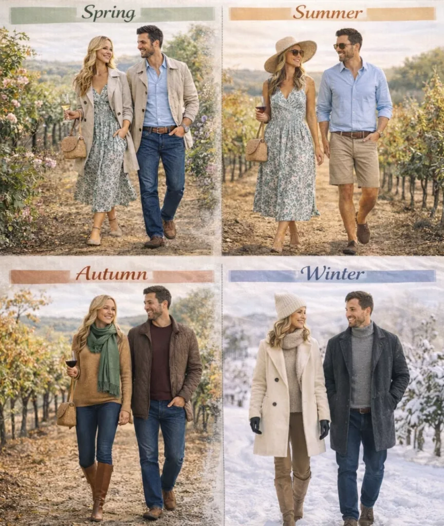 What to Wear to a Wine Tour by Season
