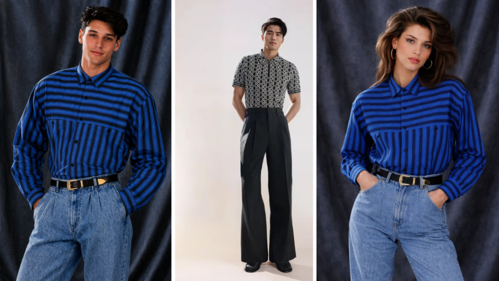 How to Dress 80s with Normal Clothes using high-waist bottoms