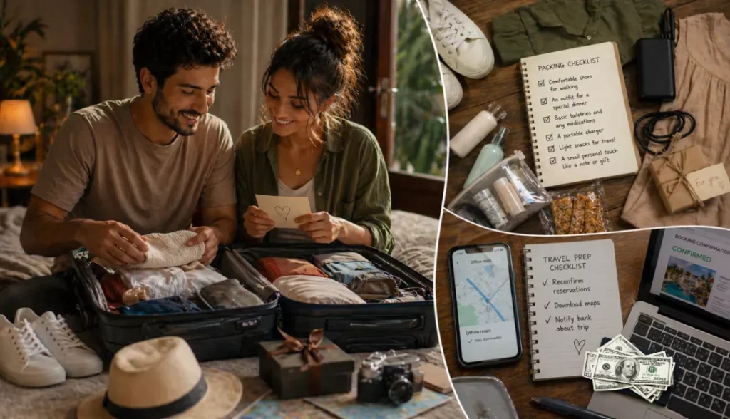 De-stress logistics for romantic weekend getaway