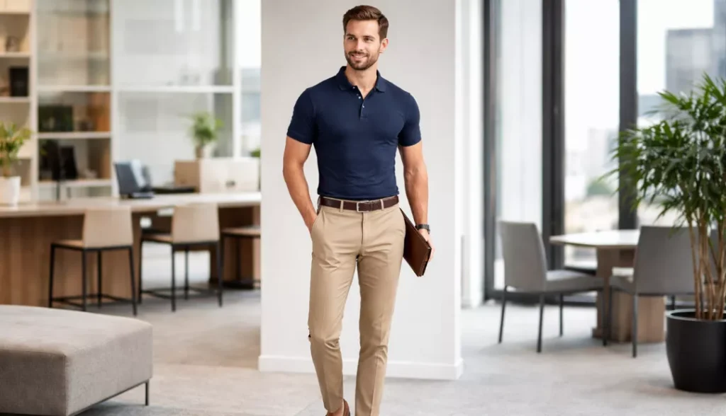 Pair with chinos or tailored trousers