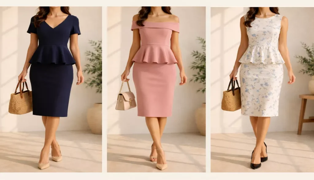 Peplum Dresses for inverted triangle body shape