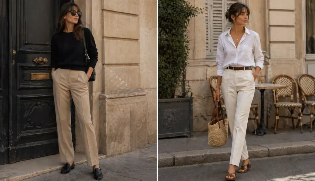 Straight-Leg or Slim-Fit Trousers