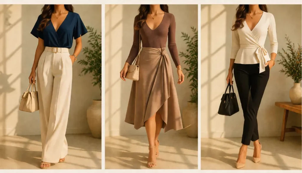 V-necks and deep scoop necks