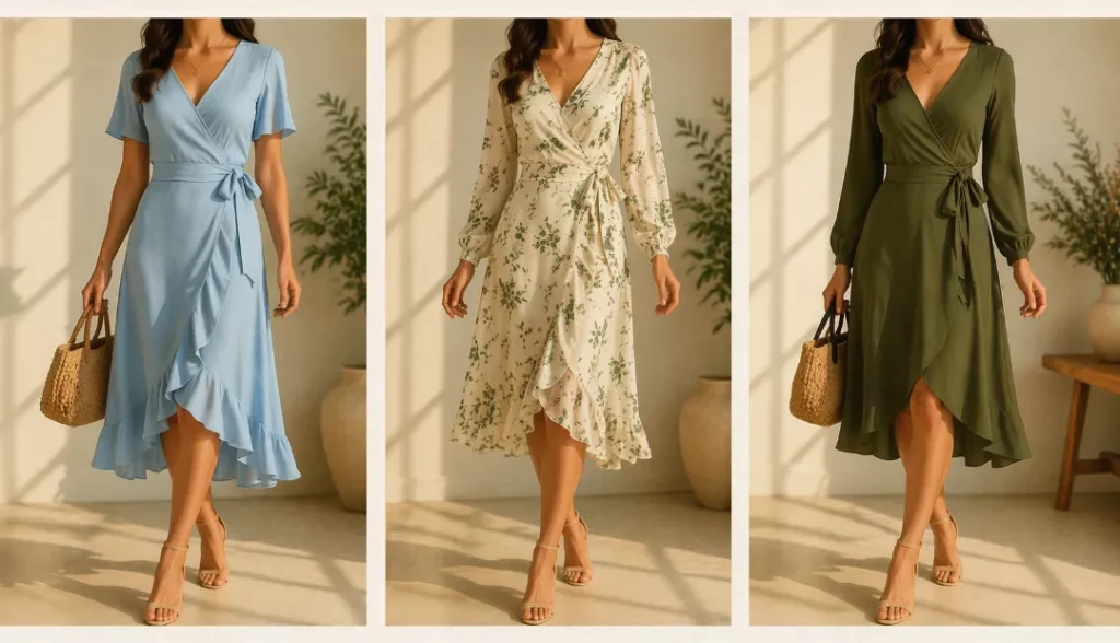 Wrap Dresses for Inverted Triangle Body
