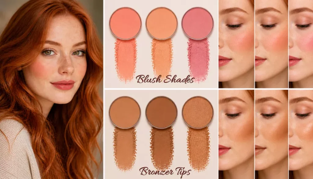 Blush and Bronzer for Red Hair 

