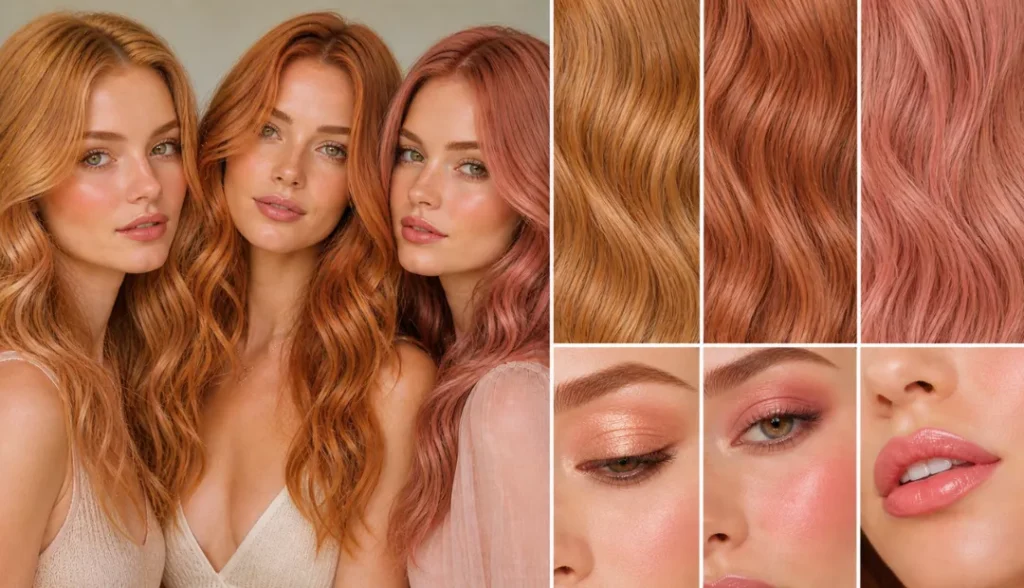 Neutral or Strawberry Blonde Light Copper, Peach-Red