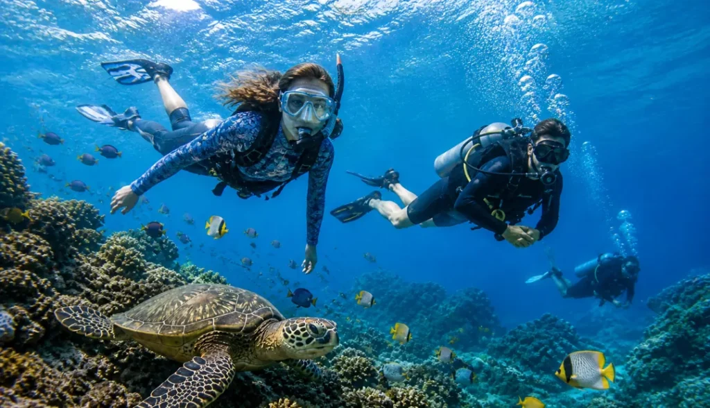 Snorkeling and scuba diving