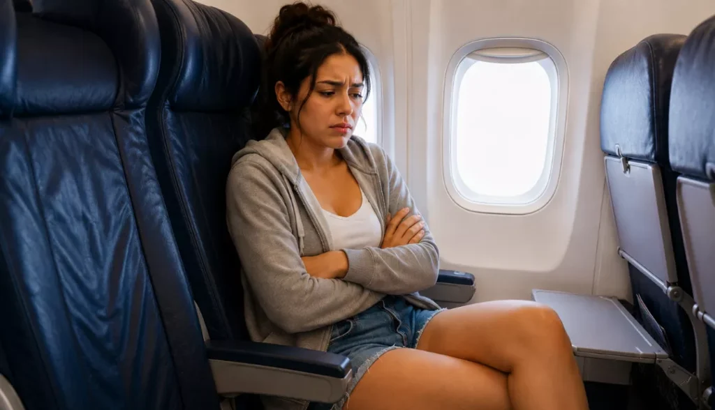 not to wear shorts on a plane