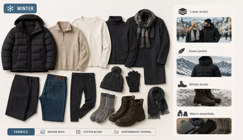 Clothing to Pack for Europe for winter