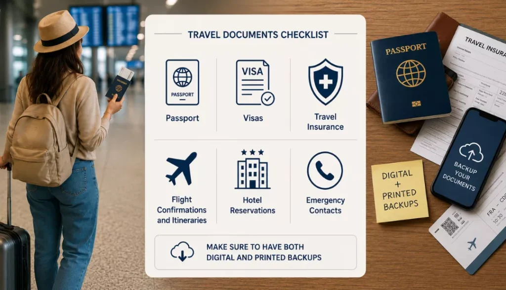 Travel Documents Checklist for Europe trip