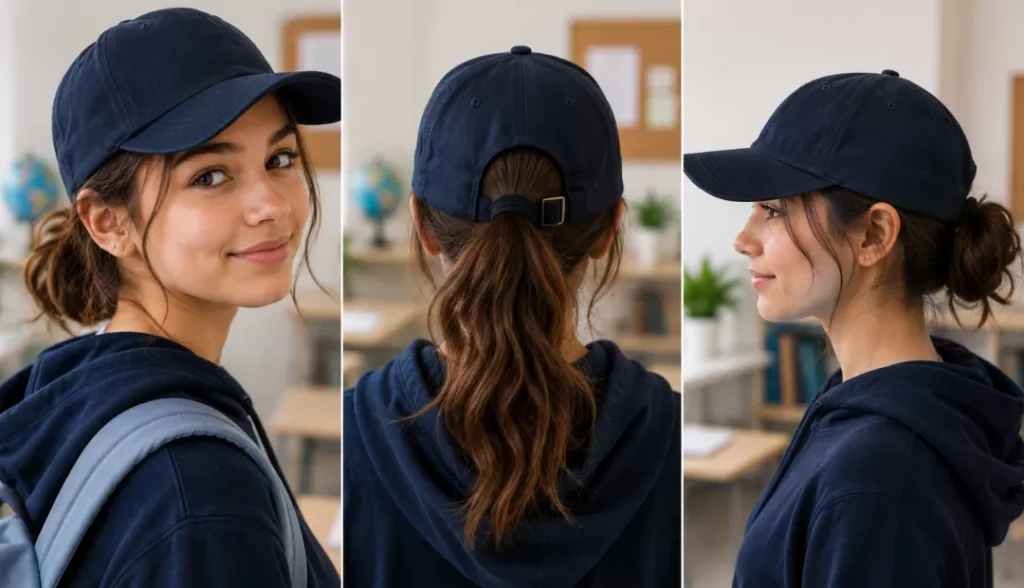 Casual Baseball Cap Hairstyle 
