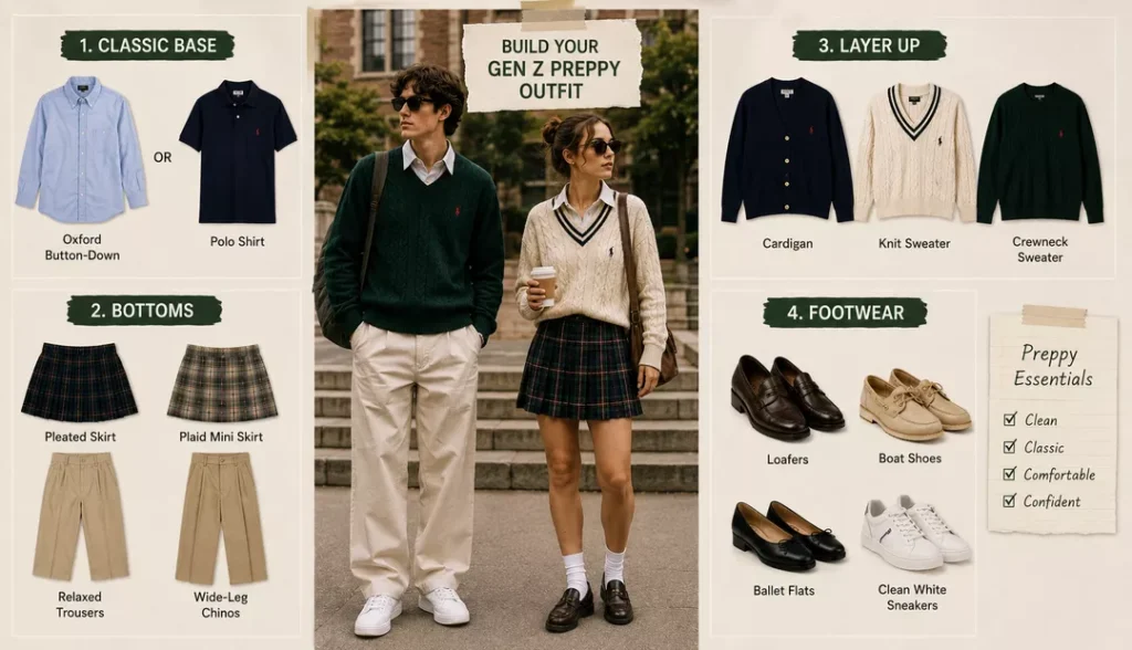 How to Build a Gen Z Preppy Outfit 
