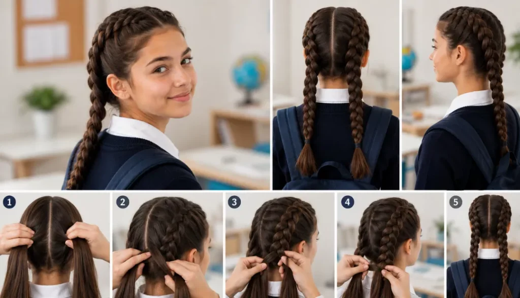 Long-Lasting Dutch Braids Back to School Hairstyles